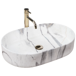 Vannitoa kraanikauss Rea Nadia 60, keraamiline, 60 cm x 38 cm x 13 cm, liivakarva pruun v./helehall v.