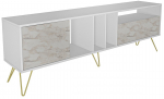 TV-laud Kalune Design Mistico, kuld v./valge v./beež v., 180 cm x 35.5 cm x 58.7 cm