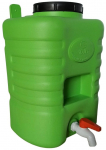 Rippuv veepaak kraaniga, 10 l, roheline v.