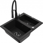 K&ouml;&ouml;givalamu koos kraaniga Mexen Carlos Elia, graniit, 58.2 cm x 47.5 cm x 17.7 cm, must