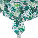 Laudlina ristk&uuml;likukujuline My home Tropical, valge/roheline, 130 x 160 cm