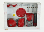 Laste majapidamisseade, k&ouml;&ouml;gi tehnika komplekt Klein Bosch Breakfast Set, punane v./hall v.