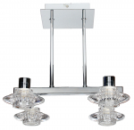 Valgusti lagi Candellux Lighting Rastek, G9, 4 x 40 W, must v./kroom v.