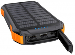 Akupank Choetech Solar B659, 10000 mAh, 5 W, must v./oranž v.