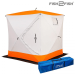 Kalap&uuml;&uuml;gi telk, talverehv Fish2Fish Cube I, 180 cm, 9800 g, valge v./oranž v.