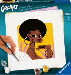 Maalimine numbrite j&auml;rgi Ravensburger CreArt Portrait, pruun/must/kollane, 20 x 20 cm