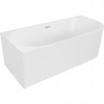 Vann seinaga, teisaldatav/nurgaga Mexen Gia Left, 170 cm x 80 cm x 58 cm, ristk&uuml;lik, valge/kroom