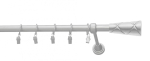 Kardinapuu komplekt Karpol Olimp Genua, 250 cm, &Oslash; 19 mm, matt kroom v.