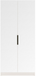 Riidekapp Mirtillo With Two Mirrors, valge v., 60 cm x 100 cm x 216 cm, peegliga, 2 tk
