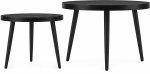 Kohvilaudade komplekt Akord Furniture Factory Twino, must v., 52 cm x 52 cm x 45 cm, 2 tk