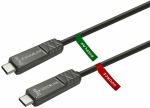 Optiline kaabel Vivolink PROUSBCMM12.5OP USB Type-C Male, USB Type-C Male, 12.5 m, must v.