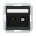 Arvuti ja antenni pesa Vilma QR1000, matt must v.