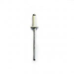Alumiiniumist needid poolringikujulise peaga Haushalt RAL9016, 4 mm x 10 mm, 50 tk