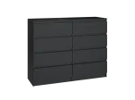 Kummut Malwa M8, must v., 97 cm x 40 cm x 120 cm