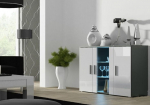 Kapp Cama Meble Soho S7 120, valge v./hall v., 80 cm x 41 cm x 120 cm