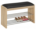 Pink jalatsiriiuliga Home4you Beno, must v./hele pruun v., 79.5 cm x 30 cm x 50 cm