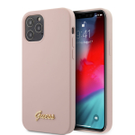 Telefoni &uuml;mbris Guess Script Gold Logo for iPhone 12 Pro Max, Apple iPhone 12 Pro Max, heleroosa v.