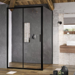 Du&scaron;isein Ravak Blix Slim BLSPS-90, 90 cm x 195 cm, l&auml;bipaistev v./must v.