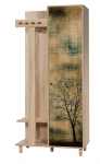 Esiku riidekapp Kalune Design Garmanto, tamm v., 36 cm x 90 cm x 194 cm