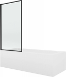 Vann seinaga, teisaldatav Mexen Vega, 70 cm x 150 cm x 38 cm, ristk&uuml;lik, valge/must