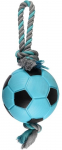 M&auml;nguasi koerale, pall Flamingo Sporty Tug Rope Football 518065, 46 cm, &Oslash; 17 cm, sinine/hall, 17 cm