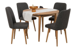 S&ouml;&ouml;gitoa komplekt Kalune Design Vina 1053, antratsiit v./puidu v.