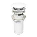 Sifoonipea valamu jaoks koos &auml;ravooluga Ravak, 62 mm, click clack-funktsioon, valge
