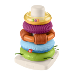 Torn r&otilde;ngastega Mattel Fisher Price Sensory Rock A Stack, 26 cm, eriv&auml;rviline