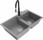 K&ouml;&ouml;givalamu koos kraaniga Mexen Tomas, graniit, 80 cm x 50 cm x 19 cm, must/hall/kroom