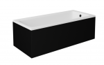 Vann, nurgaga Besco Talia, 110 cm x 70 cm x 55.5 cm, ristk&uuml;lik, must