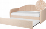 Voodi &uuml;hekohaline lisavoodiga Beliani Eyburie, 90 x 200 cm, roosa v., ilma madratsita, p&otilde;hjalippidega