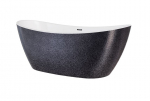 Vann, teisaldatav Besco Ayla Glam, 170 cm x 80 cm x 68 cm, ovaalne, must/grafiit