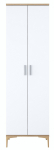 Esiku riidekapp Kalune Design EA111, valge v./pruunikas v., 37.5 cm x 60 cm x 198.6 cm