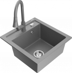 K&ouml;&ouml;givalamu koos kraaniga Mexen Vito, vaik/graniit, 49 cm x 52 cm x 21 cm, hall