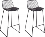 Toolide komplekt Beliani Pensacola, matt, must v., 49 cm x 49 cm x 99 cm, 2 tk