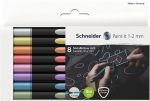 Marker Schneider Paint-lt, &uuml;hepoolsed, mitmev&auml;rviline, 8 tk