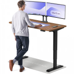 Kirjutuslaud reguleeritava k&otilde;rgusega Desktronic HomePro, 140 cm x 70 cm, 61 - 125.5 cm, must v./p&auml;hklipuud v.
