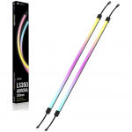Lisa, led riba Corsair LS350 Aurora RGB, must/mitmev&auml;rviline
