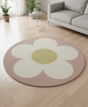 Vaip sise Domoletti BOND KIDS Flower, roosa v., 120 cm x 120 cm