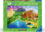 Pusle Ravensburger Minecraft, 36 cm x 49 cm, 500 tk, mitmev&auml;rviline