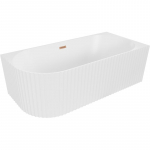 Vann seinaga, teisaldatav Mexen Gia Right, 150 cm x 75 cm x 58 cm, ovaalne, vask/valge matt