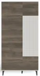 Riidekapp Random, pruun v./valge v./must v., 55 cm x 90 cm x 182 cm