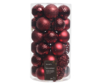 J&otilde;ulupuu ehe Decoris, punane v., 6 cm, plastik, 37 tk