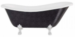 Vann, teisaldatav Besco Otylia Glam, 170 cm x 77 cm x 68.5 cm, ovaalne, kroom/grafiit
