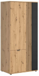 Riidekapp Vabres, pruun v./must v., 56 cm x 90.5 cm x 195.5 cm