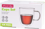 Topeltklaasist kruusikomplekt Kamille 9001, l&auml;bipaistev v., 0.35 l