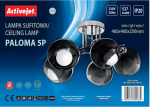 Kristall-l&uuml;hter lagi ActiveJet Paloma 5P, E27, 5 x 40 W, must v.