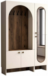 Esiku kapp Kalune Design Palermo Km, kreemjasvalge/p&auml;hklipuu v., 37 cm x 135 cm x 200.6 cm