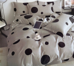 Voodipesukomplekt Mariall SBA-292, must v./hall v., 70 x 80 cm, 160 x 200 cm, 3 os.