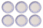 Taldrikute komplekt prae Hermia Blue Ring, 25.5 cm x 25.5 cm x 2.5 cm, sinine v./valge v.